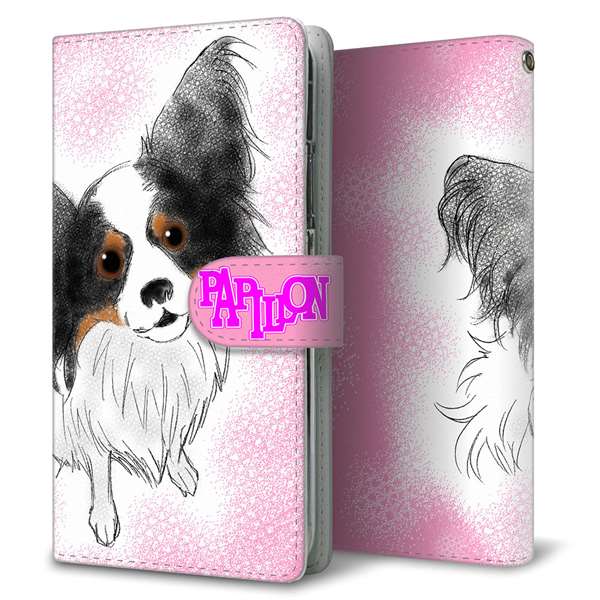 アクオス センス3 ライト SH-RM12 高画質仕上げ プリント手帳型ケース(通常型)【YD867 パピヨン03】