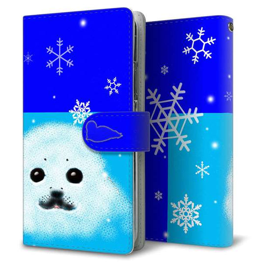 docomo ギャラクシー S10+ オリンピック限定モデル SC-05L 高画質仕上げ プリント手帳型ケース(通常型)【YD879 アザラシ02】
