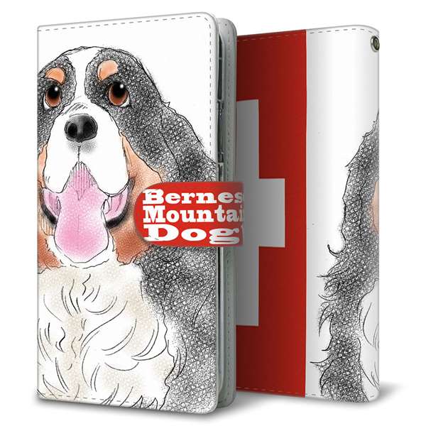 au HUAWEI（ファーウェイ） P30 lite Premium HWV33 高画質仕上げ プリント手帳型ケース(通常型)【YD882 バーニーズマウンテンドッグ03】