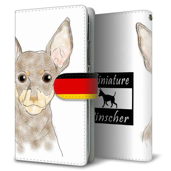 iPhone12 mini 高画質仕上げ プリント手帳型ケース(通常型)【YD910 ミニチュアピンシャー01】