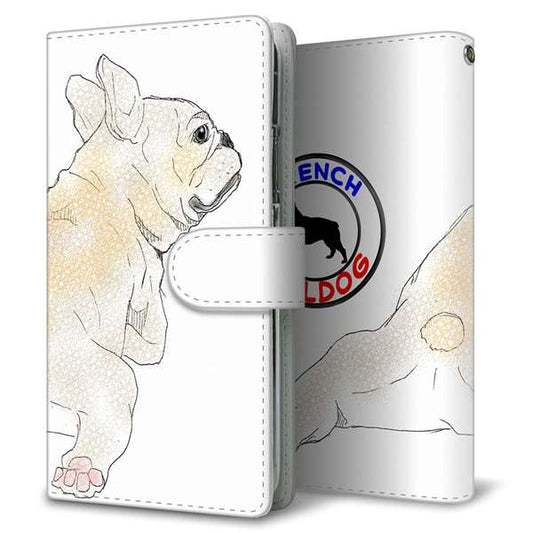 au ギャラクシー S10+ SCV42 高画質仕上げ プリント手帳型ケース(通常型)【YD916 フレンチブルドッグ02】
