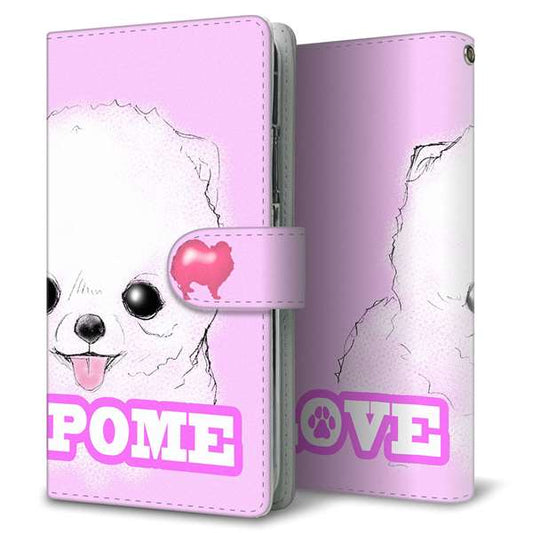 楽天モバイル OPPO（オッポ） A73 高画質仕上げ プリント手帳型ケース(通常型)【YD935 ポメラニアン01】