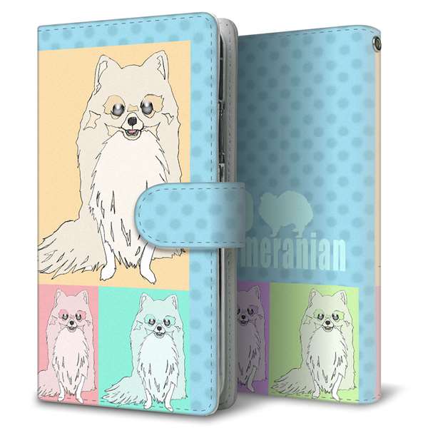 AQUOS sense6 SHG05 au 高画質仕上げ プリント手帳型ケース(通常型)【YD939 ポメラニアン05】