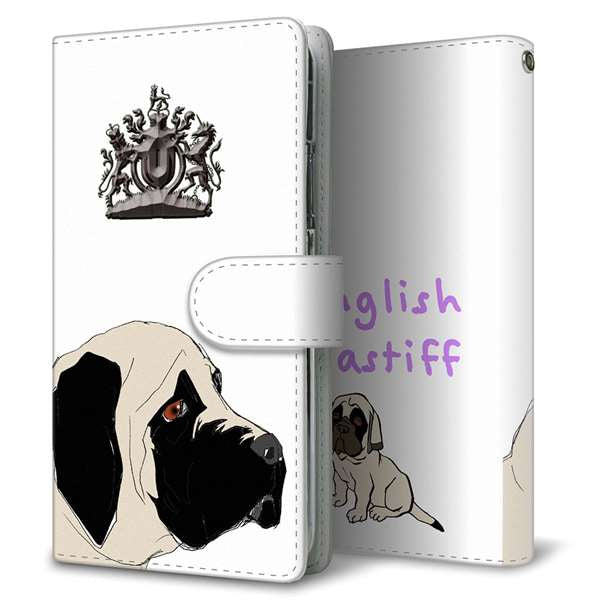 au アクオス U SHV37 高画質仕上げ プリント手帳型ケース(通常型)【YD948 イングリッシュマスティフ01】