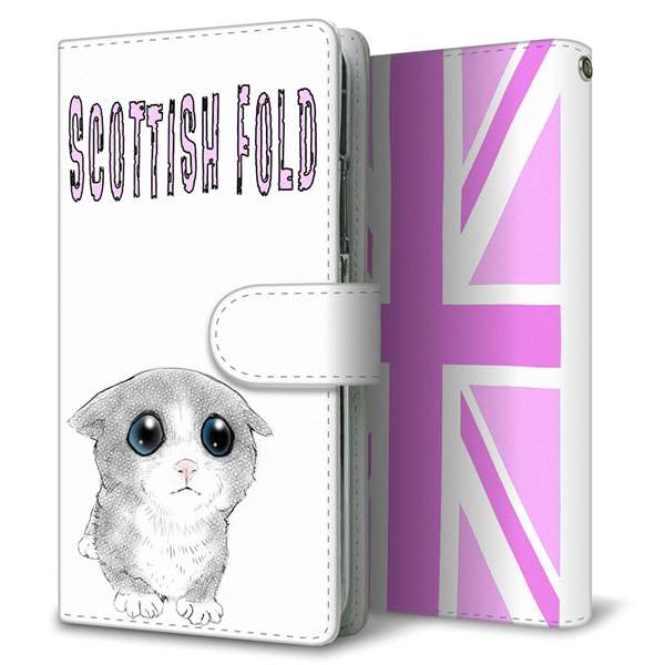 Xperia 1 IV SOG06 au 高画質仕上げ プリント手帳型ケース(通常型)【YE816 スコティッシュフォールド01】