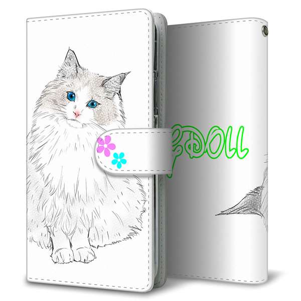 楽天モバイル OPPO（オッポ） A73 高画質仕上げ プリント手帳型ケース(通常型)【YE822 ラグドール03】