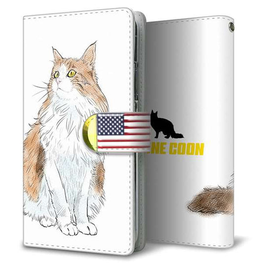 au ギャラクシーS21 5G SCG09 高画質仕上げ プリント手帳型ケース(通常型)【YE823 メインクーン01】