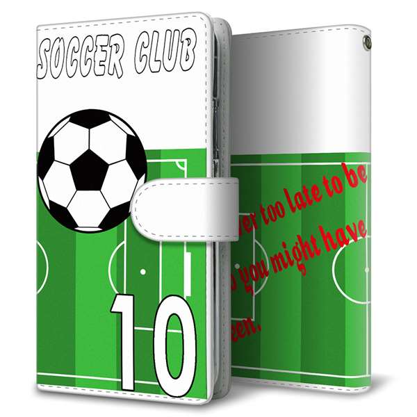 au エクスペリア10 III SOG04 高画質仕上げ プリント手帳型ケース(通常型)【YE852 サッカー部】