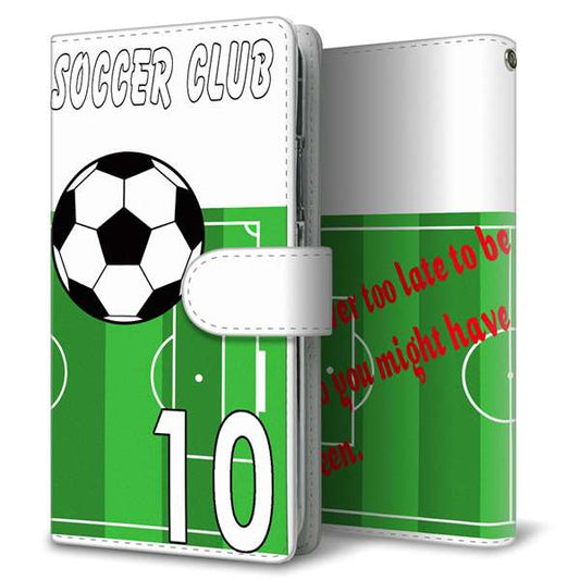 au エクスペリア1 III SOG03 高画質仕上げ プリント手帳型ケース(通常型)【YE852 サッカー部】