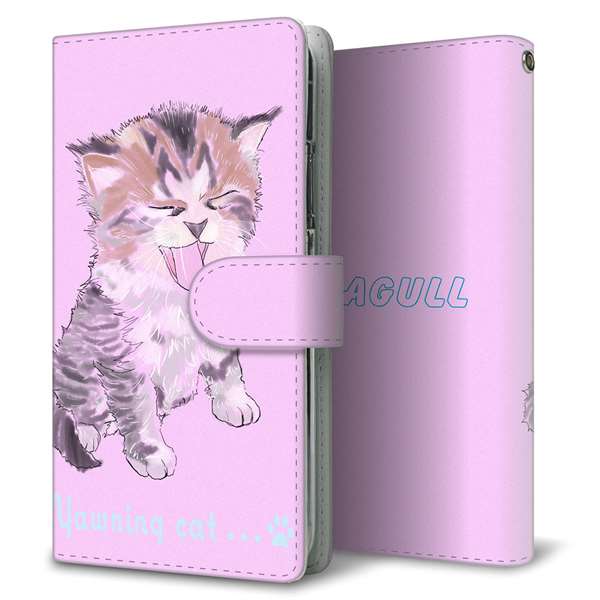 SIMフリー アクオスR6 SH-M22 高画質仕上げ プリント手帳型ケース(通常型)【YE872 らぶねこ03】