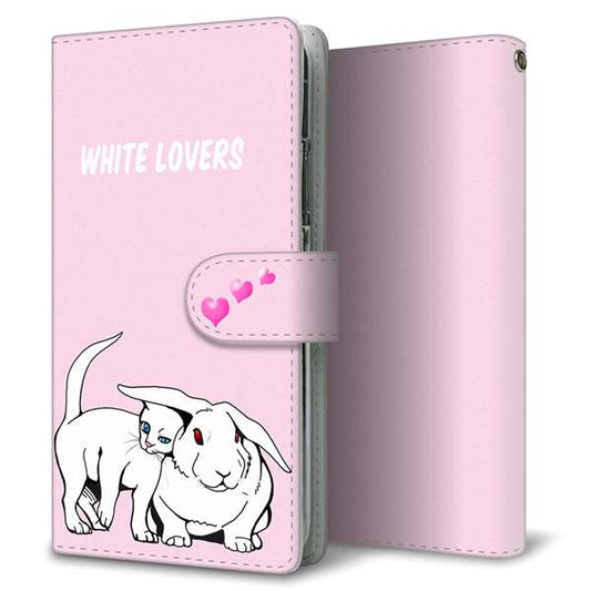 au Xiaomi（シャオミ）Mi 10 Lite 5G XIG01 高画質仕上げ プリント手帳型ケース(通常型)【YE910 ホワイトラブ】