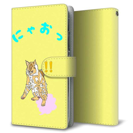 au エクスペリア XZ1 SOV36 高画質仕上げ プリント手帳型ケース(通常型)【YE915 ニャオ！】