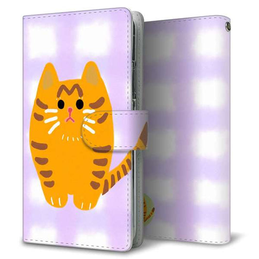 au ギャラクシー S10+ SCV42 高画質仕上げ プリント手帳型ケース(通常型)【YF822 にゃんこ】
