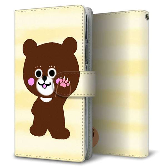 Y!mobile エクスペリア10 III A102SO 高画質仕上げ プリント手帳型ケース(通常型)【YF825 くま】