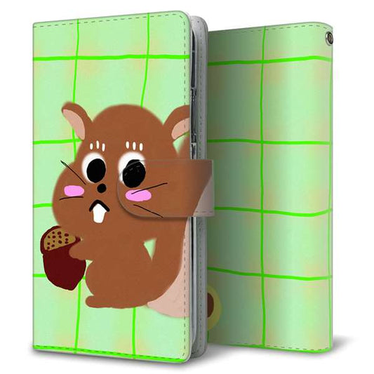 au ギャラクシー S9+ SCV39 高画質仕上げ プリント手帳型ケース(通常型)【YF826 りす】