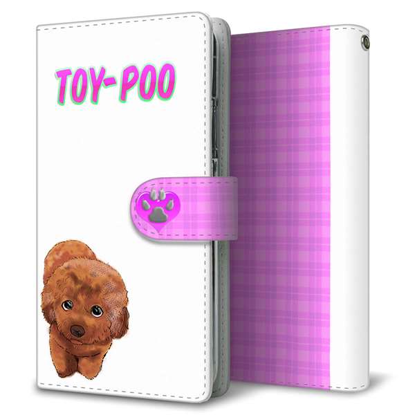 AQUOS wish A104SH Y!mobile 高画質仕上げ プリント手帳型ケース(通常型)【YF854 トイプー02】