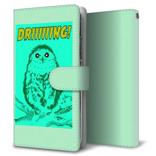 AQUOS wish A104SH Y!mobile 高画質仕上げ プリント手帳型ケース(通常型)【YG801 アウル02】