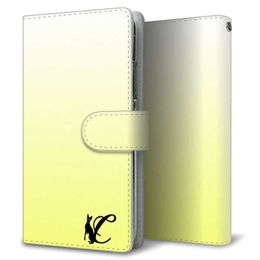 Xperia 10 IV A202SO SoftBank 高画質仕上げ プリント手帳型ケース(通常型)【YI844 イニシャル ネコ C】