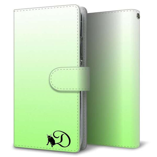 au アクオス セリエ SHV34 高画質仕上げ プリント手帳型ケース(通常型)【YI845 イニシャル ネコ D】