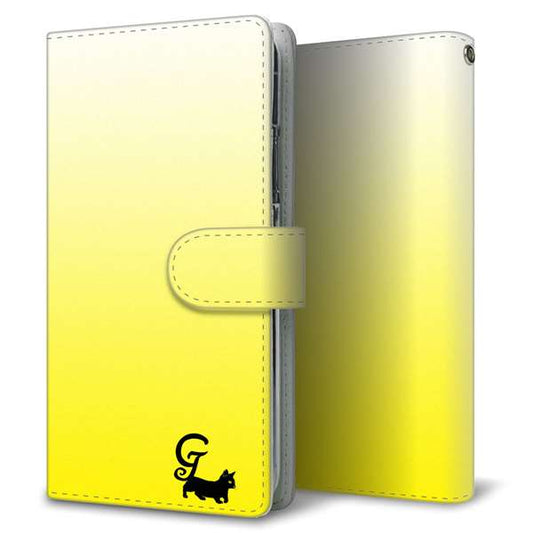 au ギャラクシー S10+ SCV42 高画質仕上げ プリント手帳型ケース(通常型)【YI848 イニシャル ネコ G】