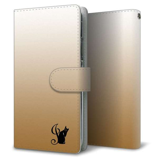 au HUAWEI（ファーウェイ） P30 lite Premium HWV33 高画質仕上げ プリント手帳型ケース(通常型)【YI851 イニシャル ネコ J】