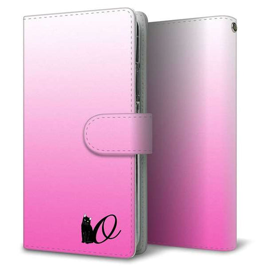 au ギャラクシー S10+ SCV42 高画質仕上げ プリント手帳型ケース(通常型)【YI856 イニシャル ネコ O】