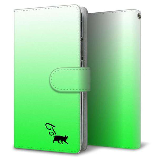 楽天モバイル OPPO（オッポ） A73 高画質仕上げ プリント手帳型ケース(通常型)【YI861 イニシャル ネコ T】