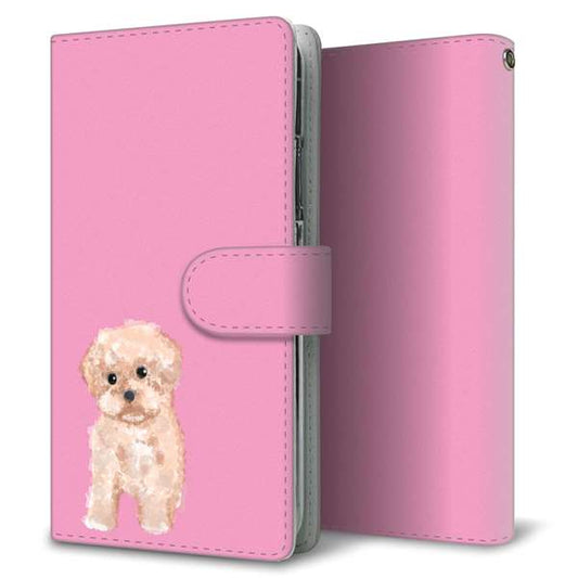 OPPO Reno A 高画質仕上げ プリント手帳型ケース(通常型)【YJ061 トイプードルアプリコット（ピンク）】