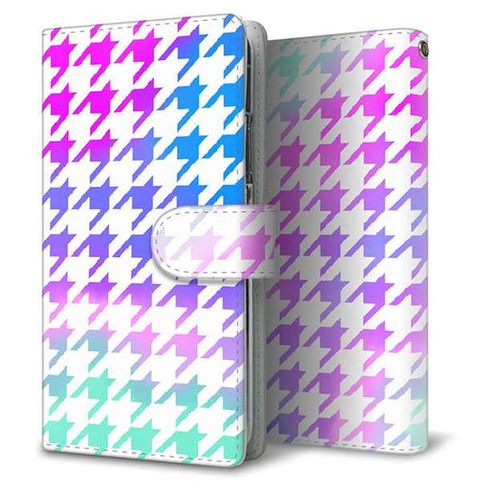 simフリー HUAWEI（ファーウェイ） P30 lite Marie-L22J 高画質仕上げ プリント手帳型ケース(通常型)【YJ235 千鳥格子（グラデーション）】