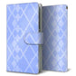 AQUOS wish A104SH Y!mobile 高画質仕上げ プリント手帳型ケース(通常型)【YJ238 アーガイル（ブルー系１）】