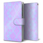 AQUOS wish A104SH Y!mobile 高画質仕上げ プリント手帳型ケース(通常型)【YJ240 アーガイル ブルーパープル】