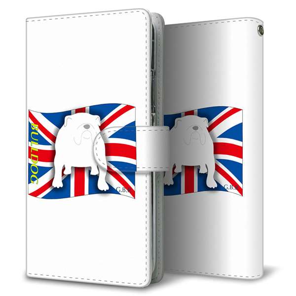 iPhone12 mini 高画質仕上げ プリント手帳型ケース(通常型)イギリス国旗と犬
