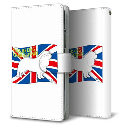 Galaxy S22 SCG13 au 高画質仕上げ プリント手帳型ケース(通常型)イギリス国旗と犬