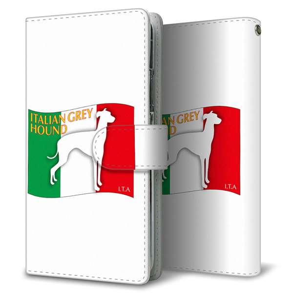 iPhone 11 高画質仕上げ プリント手帳型ケース(通常型)国旗と犬