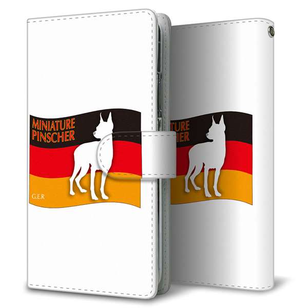 AQUOS sense3 SH-02M docomo 高画質仕上げ プリント手帳型ケース(通常型)ドイツ国旗と犬