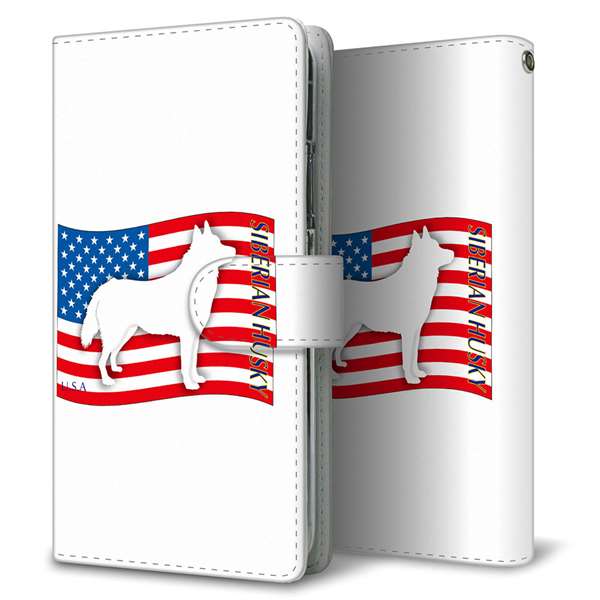 Redmi Note 10 JE XIG02 au 高画質仕上げ プリント手帳型ケース(通常型)【ZA849 シベリアンハスキー】