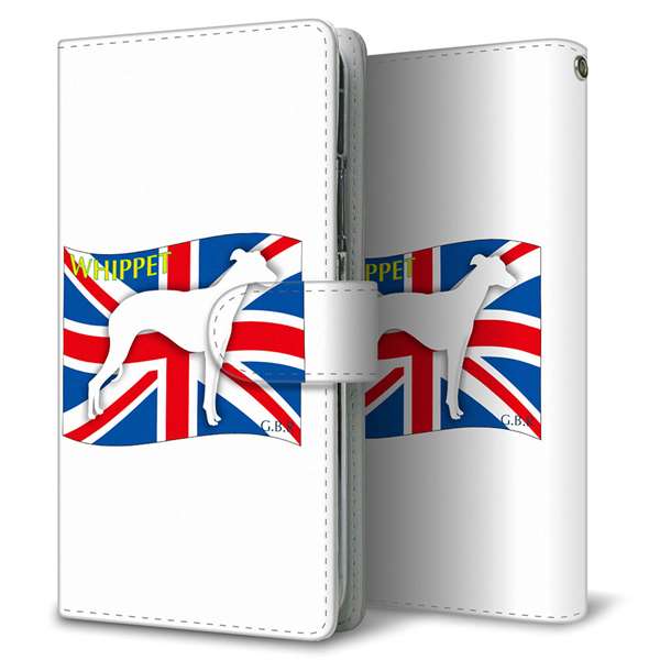 iPhone14 高画質仕上げ プリント手帳型ケース(通常型)イギリス国旗と犬
