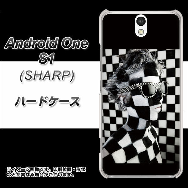 Y!mobile アンドロイドワン S1 高画質仕上げ 背面印刷 ハードケース【357 bk&wh】