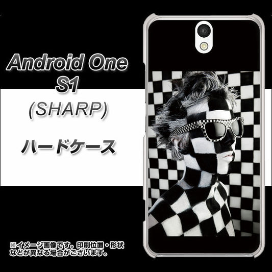 Y!mobile アンドロイドワン S1 高画質仕上げ 背面印刷 ハードケース【357 bk&wh】