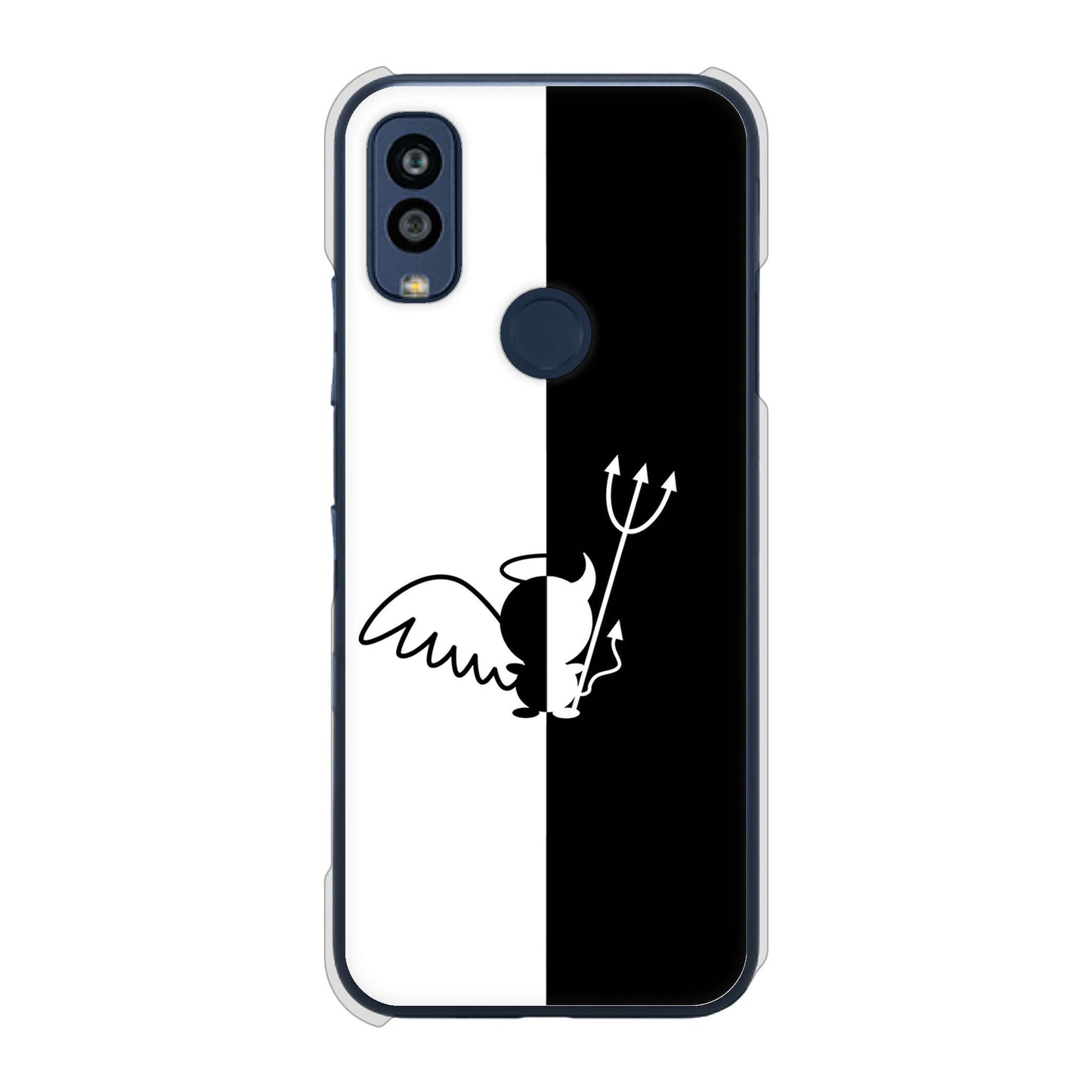 Android One S10 Y!mobile 高画質仕上げ 背面印刷 ハードケース 【027 ハーフデビット】