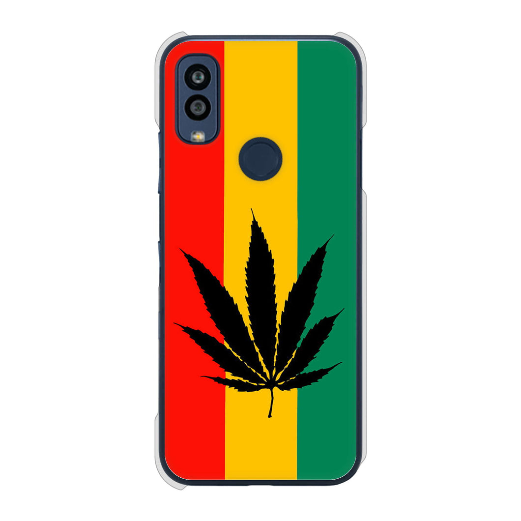 Android One S10 Y!mobile 083 大麻ラスタカラー ハードケース 背面印刷
