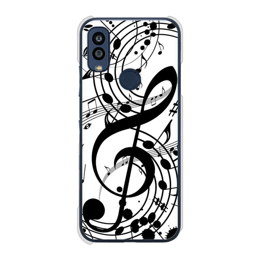 Android One S10 Y!mobile 高画質仕上げ 背面印刷 ハードケース 音符