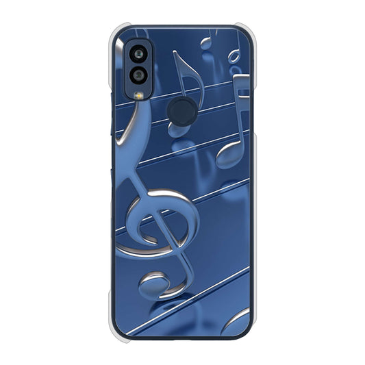 Android One S10 Y!mobile 高画質仕上げ 背面印刷 ハードケース 音符