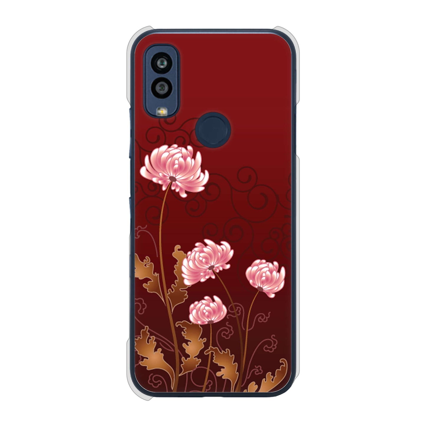 Android One S10 Y!mobile 375 優美な菊 ハードケース 背面印刷