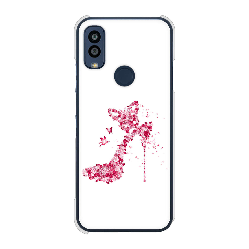 Android One S10 Y!mobile 高画質仕上げ 背面印刷 ハードケース 【387 薔薇のハイヒール】