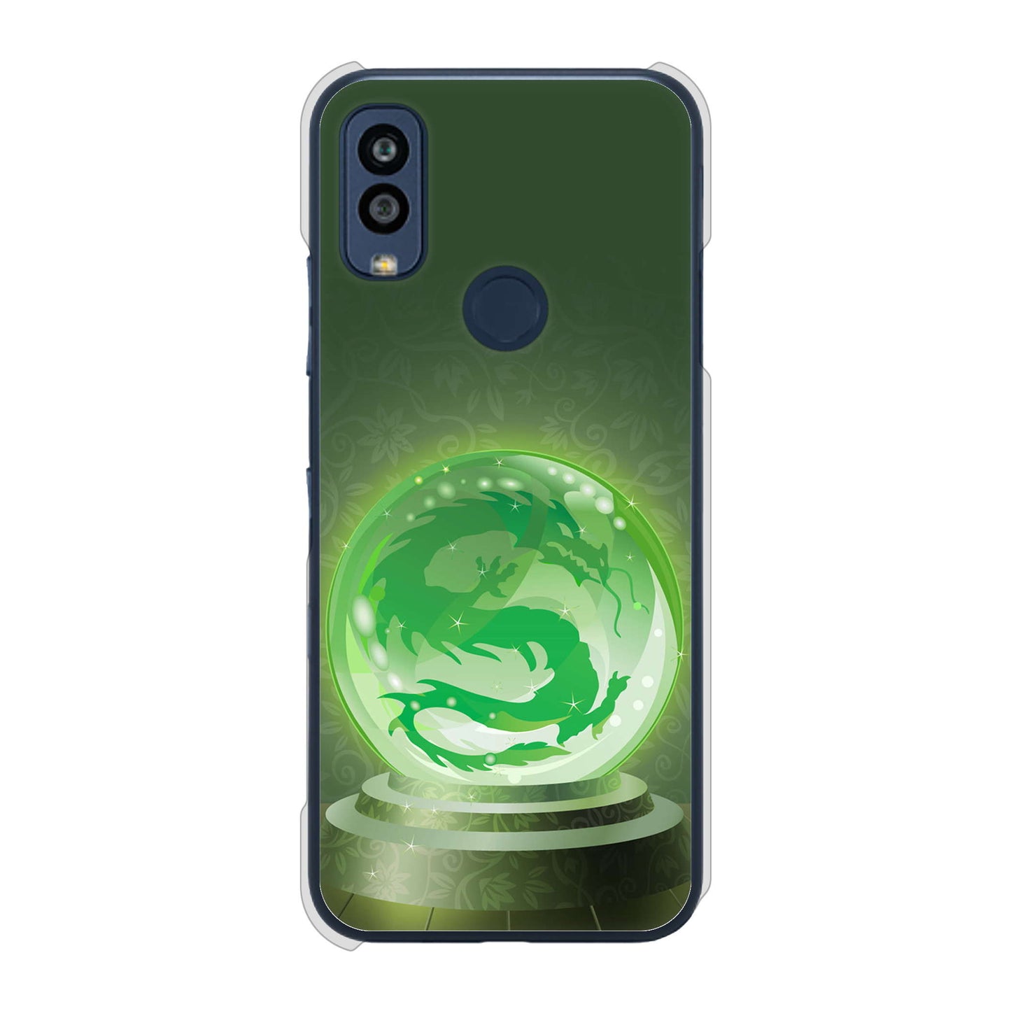 Android One S10 Y!mobile 高画質仕上げ 背面印刷 ハードケース 【439 水晶に浮かぶ龍】