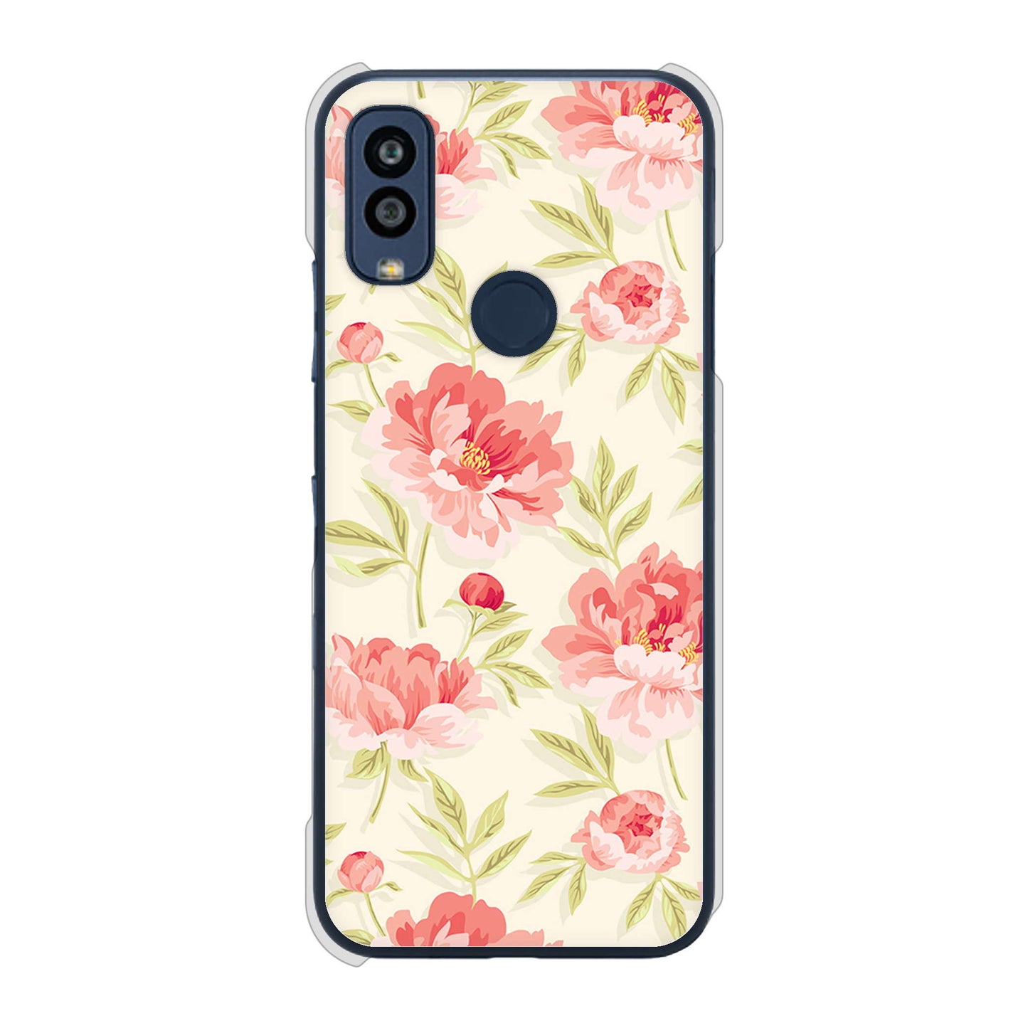 Android One S10 Y!mobile 高画質仕上げ 背面印刷 ハードケース 北欧の小花