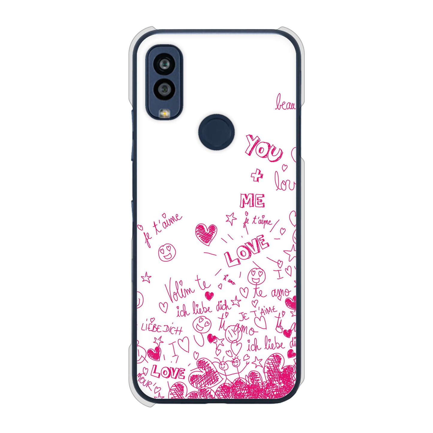 Android One S10 Y!mobile 高画質仕上げ 背面印刷 ハードケース プリティハート