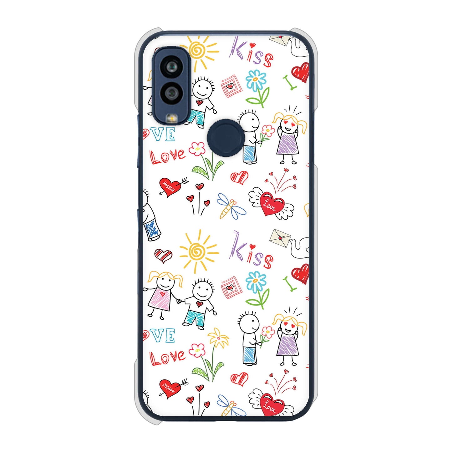 Android One S10 Y!mobile 高画質仕上げ 背面印刷 ハードケース カップル＆ファミリー