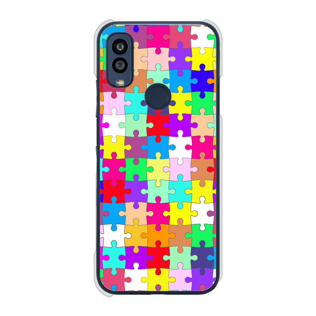 Android One S10 Y!mobile 高画質仕上げ 背面印刷 ハードケース 【727 カラフルパズル】